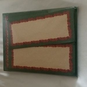 Christmas POINSETTIA Flowers  Stationery & Envelope 75pc Set NEW